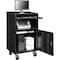Global Industrial Mobile Computer Cabinet, Black, Assembled, 27W x 24D x 49-1/4H 694561BKA - alternate 1